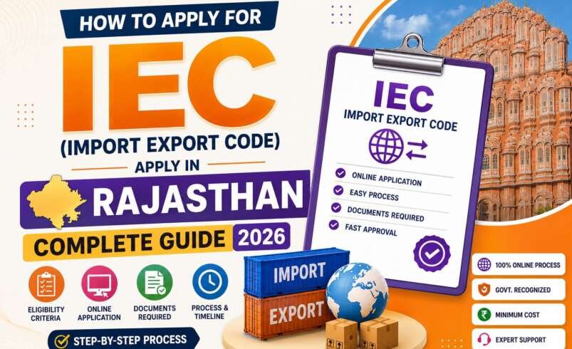 How to Apply for IEC (Import Export Code) Apply in Rajasthan – Complete Guide 2026