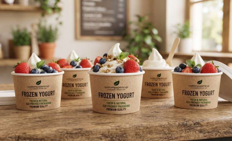 Custom Frozen Yogurt Cups for Shops