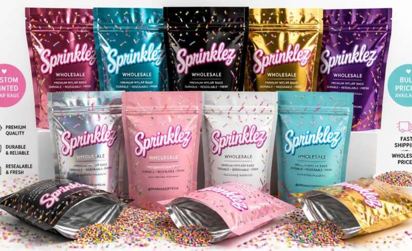Custom Sprinkles Mylar Bags for Fresh and Safe Packaging