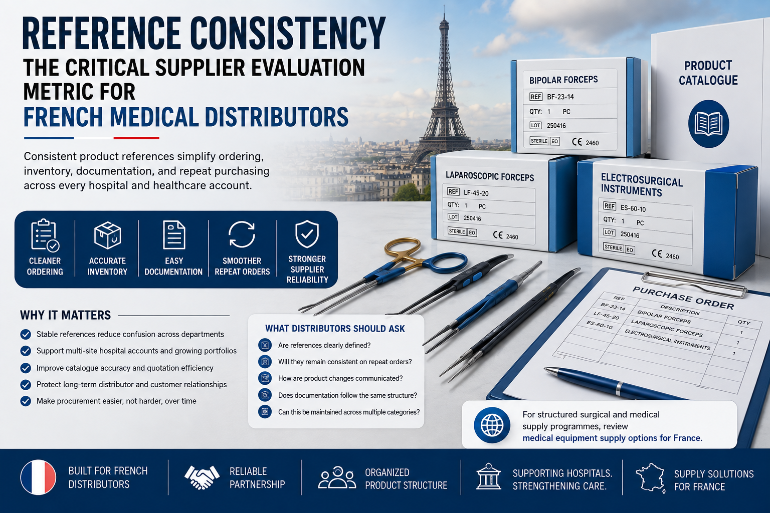 Why Reference Consistency Is Becoming a Critical Supplier Evaluation Metric for French Medical Distributors