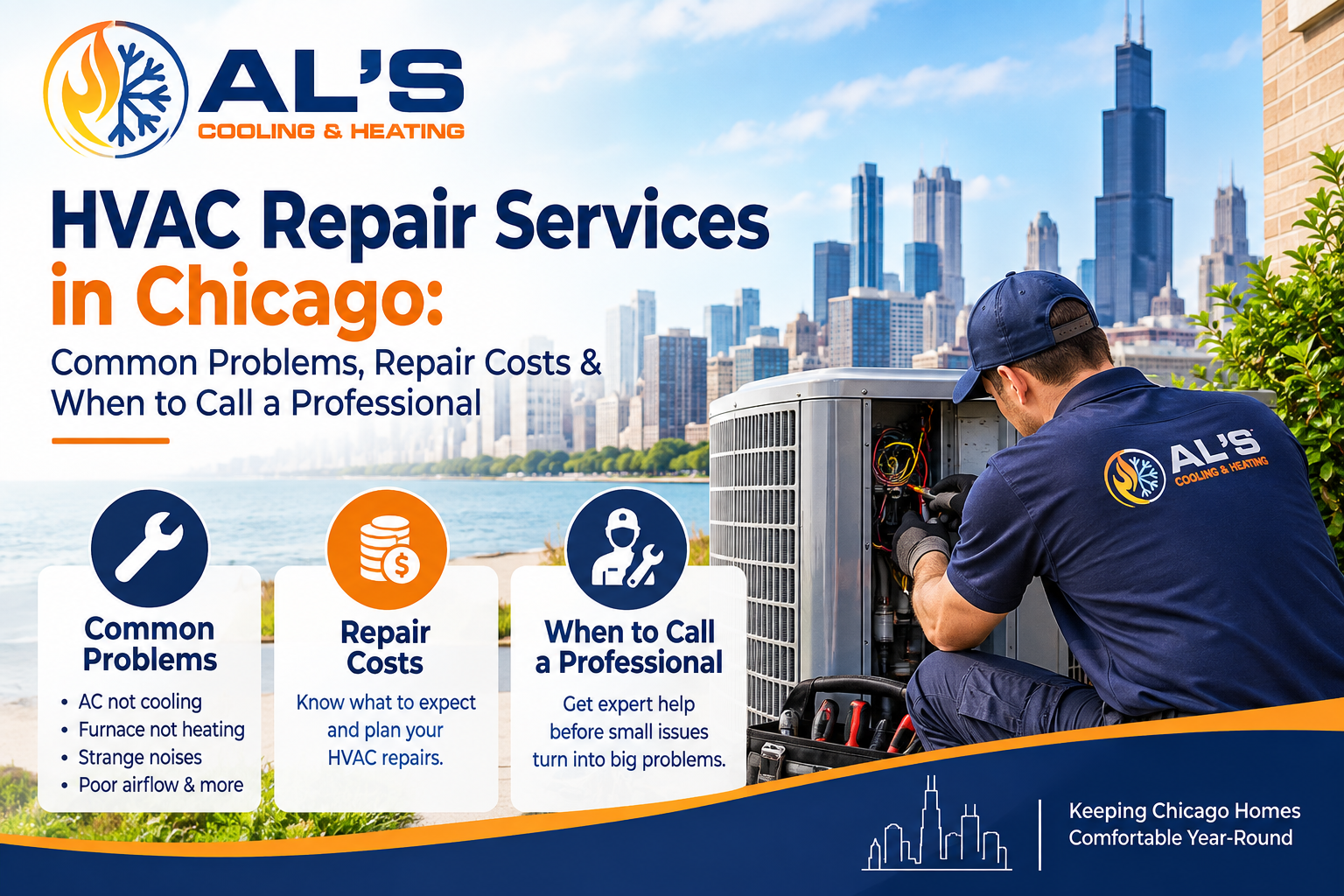 HVAC Repair Services in Chicago: Common Problems, Repair Costs & When to Call a Professional
