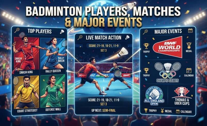 Badminton Players, Matches & Major Events