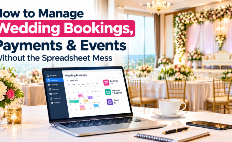 How to Manage Wedding Bookings, Payments & Events Without the Spreadsheet Mess