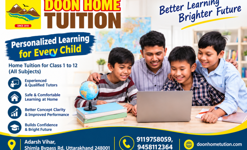 Home Tutor in Dehradun Helping Students Build Strong Academic Foundations
